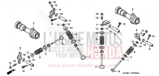 ARBRE A CAMES/SOUPAPE VT125C4 de 2004